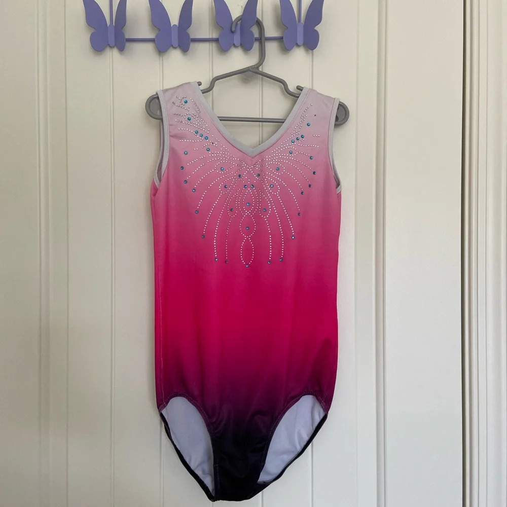 Girl’s ombre‎ gymnastics leotard — size 12A
